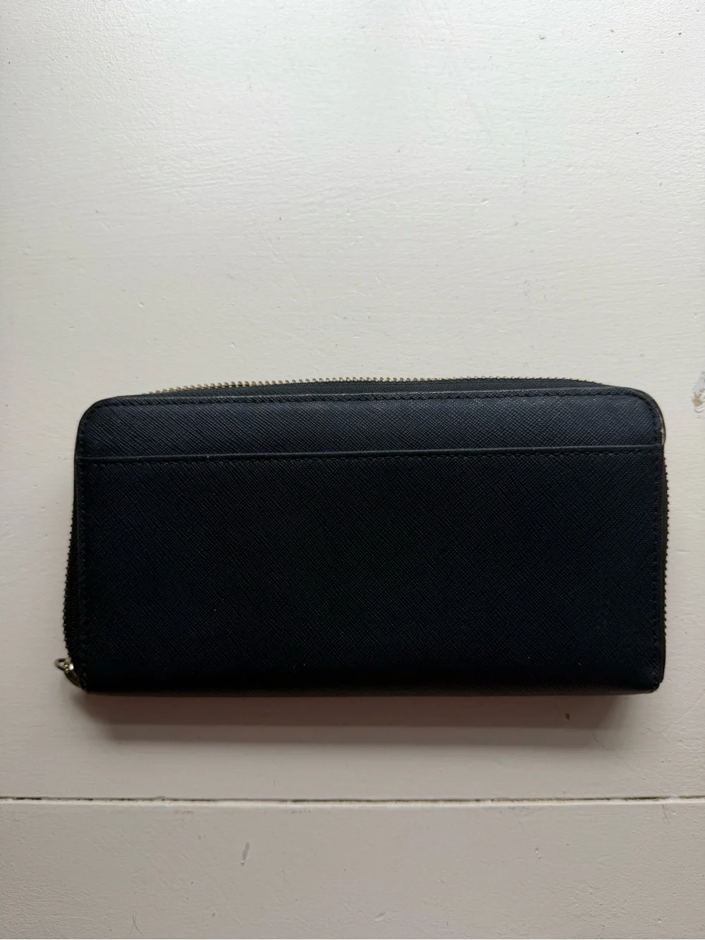 Black Zip-Around Wallet